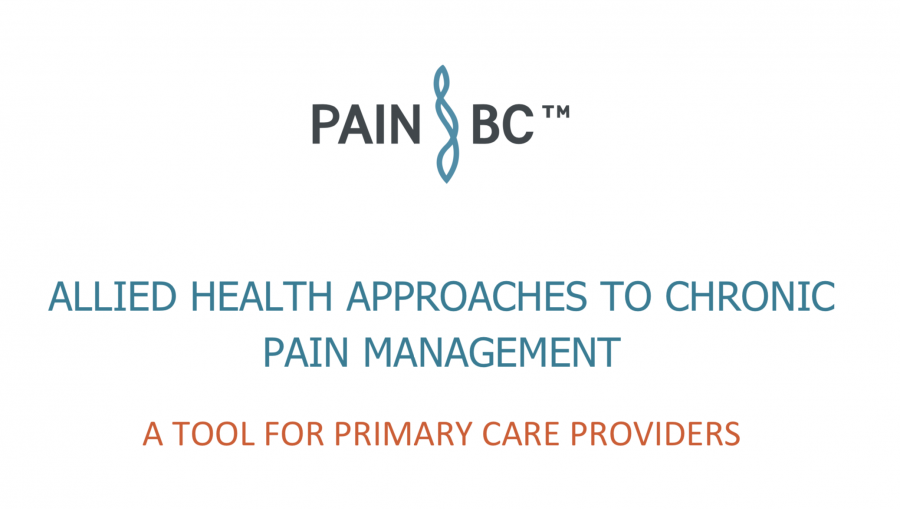 Allied Health Approaches to Chronic Pain Management - A Tool for Primary Care Providers